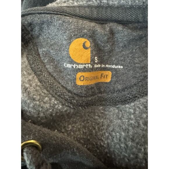 Carhartt Original Fit Long Sleeve Gray Pullover Workwear Hoodie Men's Small - Picture 5 of 7